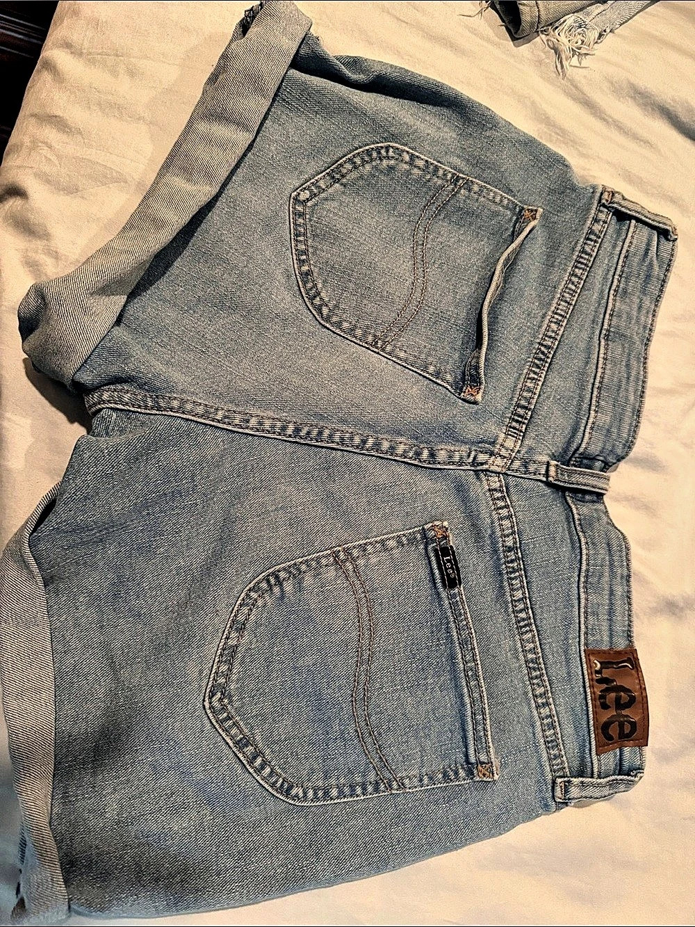 Lee Relaxed Straight Women's Blue Jean Shorts Size 6 (Medium)